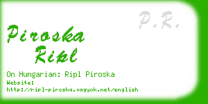 piroska ripl business card